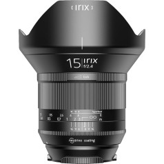 Irix Ultra-platleņķa objektīvs Blackstone 15 mm f2,4 (95 mm filtra vītne, pilna izmēra, gaismas marķējums, optimizēts objektīva fokusa gredzens)