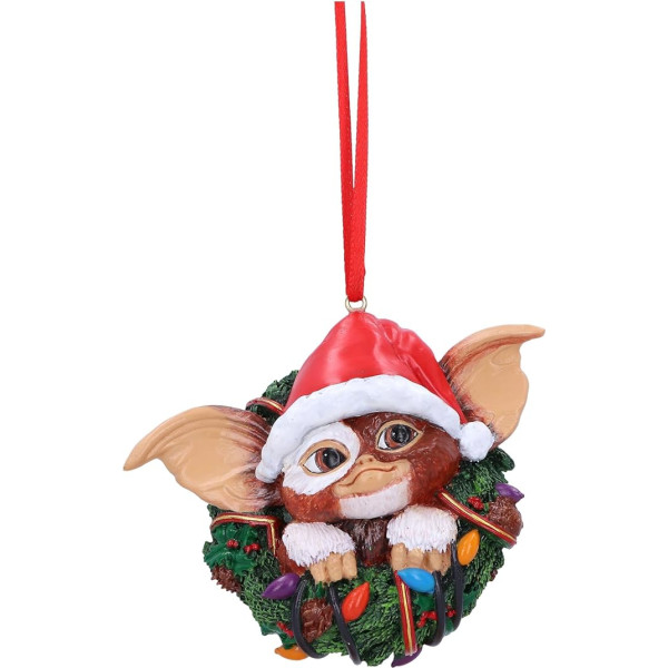 Nemesis Now Gremlins Gremlins Gizmo in Wreath Hanging Ornament 3.75