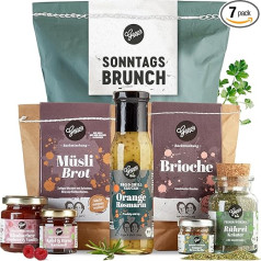 Gepp's Feinkost Wonder Bag Sunday Brunch I Gardēžu dāvanu komplekts ar dažādiem gardumiem, piemēram, ābolu un bumbieru karameļu augļu mērce I Dāvanu grozs ar gardumiem lieliskām brokastīm