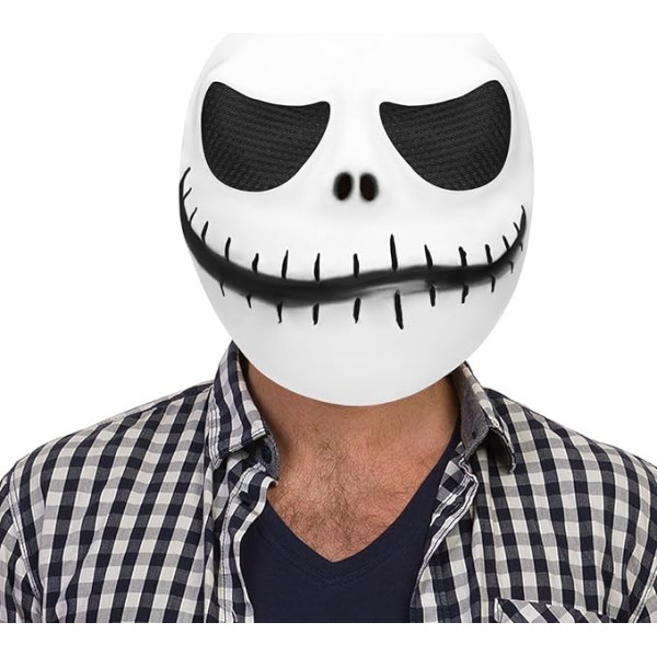 Yearsahrk Jack Skellington maska kostīms Latex Anime maska Nightmare Christmas Jack maska karnevāla Halloween kostīms rekvizīti pieaugušajiem