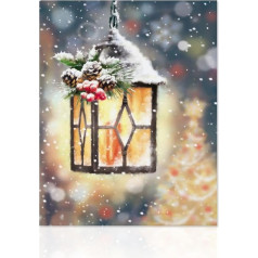 Declea Picture for Hanging Christmas Lantern Home Decor - Drukāt uz audekla Ziemassvētku rotājums dzīvojamā istaba Birojs Ziemassvētki 40 x 60 cm