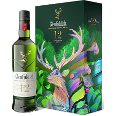 Glenfiddich 12 Jahre Single Malt Scotch Whisky Santtu Geschenkset mit Flachmann, 70cl