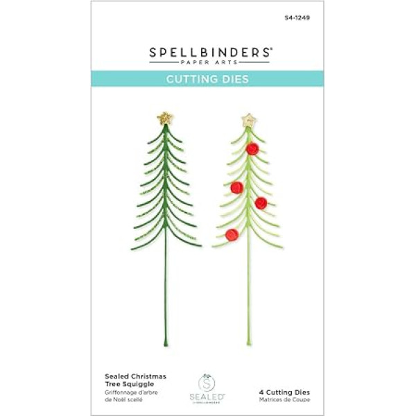 Spellbinders S4-1249 Sealed Christmas Tree Scroll Etched Cutting Dies Viens