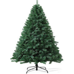 Avilia Grüner Weihnachtsbaum aus PVC, robust und langlebig, mit einem stabilen Metallsockel, 150 cm, einfach zu montieren und zu demontieren, mit 650 Zweigen, voluminöser Effekt - Weihnachtsdekoration