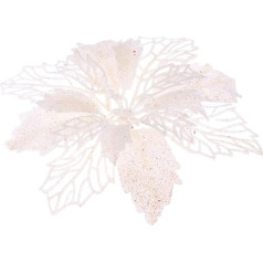 Toyvian 12 x Glitter Poinsettia rotājumi Ziemassvētku eglīšu rotājumi Ziemassvētku eglīšu piekariņi Mākslīgās puķes Ziemassvētku puķes Ziemassvētku puķes Ziemassvētku vainags