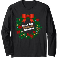 Melanin Weihnachtskranz afroamerikāņu iedvesmots Langarmshirt