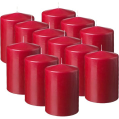 MGE Scented Candle Aromaterapijas svece - 12 x aromātiskās sveces - 12 aromātisko sveču komplekts - 12 dāvanu komplekts (Sarkana - Passion Fruit)