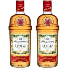 Tanqueray Flor de Sevilla |Destillierter Gin |mit Orangengeschmack | aromatisiert | 5-fach destilliert auf englischem Boden | 41.3% vol |700ml Einzelflasche | (Packung mit 2)