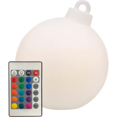 8 gadalaiku dizains Spīdošā Ziemassvētku bumba LED Ziemassvētku bumba (33 cm, balta) ar krāsu mainītāju (15 krāsas) un spuldzītēm Ziemassvētku dekorēšanai, ziemas dekorēšanai, āra un iekštelpu dekorēšanai