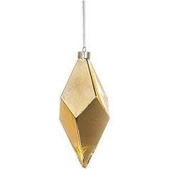 EUROCINSA Ref.28332 Ornaments Anhänger Diamant Glas Metall Gold 8 Øx17 cm 6 Stück, Zelts, Zelta, Augstāka izmēra