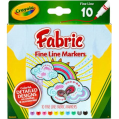 crayola auduma marķieri 10 gab.