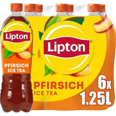 LIPTON ICE TEA Peach, ledinė persikų skonio arbata, vienkartinė (6 x 1,25 l)