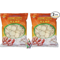 2 x 1 kg SA GIANG garneļu krekinga, neceptas/Kroepoek # Y2 + mazs laimes piekariņš bez maksas