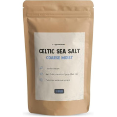 Cupplement - Celtic Sea Salt 1 kg - Coarse Celtic Sea Salt - Coarse Salt - Not for the Salt Mill - Not Organic, Fleur de Sel, Himalaya, Himalayan Salt, Organic or Fine Minerals - Herbamare -