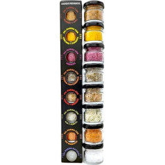 TERRAMAR MALLORCA - Gourmet Salts Black Edition, Sea Salt Gifts from Mallorca the Ideal Spice Gift Set Salt Set (8 x 25 g)