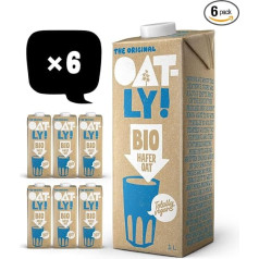 Oatly Auzu dzēriens, organiskais 1L (6 gabaliņu iepakojums)