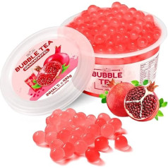 He-Ju Bubble Tea Beads Pomegranate 490 г Веган, без глютена, без желатина, Boba Fruit Pearls Pomegranate