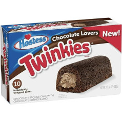 Hostess Twinkies, 13 Ounce, Box of 10 (Chocolate Lovers), brown