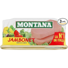 Montana Jambonet pastētes liellopu gaļas un cūku pastētes 3 gab. iepakojums 200 g