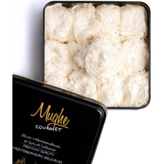 Mughe Gourmet Turkish Cotton Candy Pismaniye Sweet (12 pūpoli) - īpaša Halva Candy dāvanu kaste - saldumi Pishmaniye - tradicionālā Floss Halvah - ideāla dāvana dzimšanas dienā, Tēva dienā