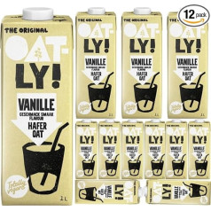 Oatly auzu dzēriens vaniļas auzu dzēriens 1000 ml x 12 gab [svaiguma garantija] + pufai