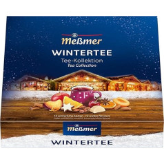 Meßmer Winter Tea Collection Box | 12 populārākie tējas veidi 180 tējas maisiņos | Ideāla tējas dāvana | Augļu tēja, Rooibo tēja, zāļu tēja