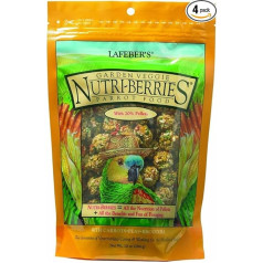 (4 iepakojumi) Lafeber Garden Veggie Nutri-Berries Papagaiļu barība 10 oz Foraging Fun