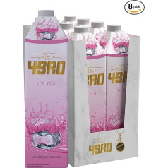 4BRO Ice Tea Bubble Gum - unikāla ledus tēja ar Bubblegum aromātu - atkārtoti aizvākojams vāciņš - 8 x 1L