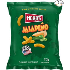 Herr's - Käseflips Jalapeño - 12 X 113 GR - Multipack