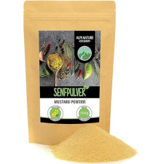 Sinepju pulveris (1 kg), 100% dabīgi sinepju milti no sinepju sēklām, sinepju sēklas saudzīgi kaltētas un maltas, dabīgi bez piedevām, vegāns