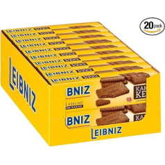 LEIBNIZ kakao cepumi, 20 gabaliņu iepakojums, uzglabāšanas kārba, cepumi ar gardu kakao (20 x 200 g)