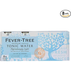 Fever Tree dabiski vieglais tonizējošais ūdens, 8 x 150ml