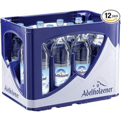 Adelholzener minerālūdens, dabīgs 12 x 0,75 L (daudzpusējs, ieskaitot EUR 3,30 depozītu)