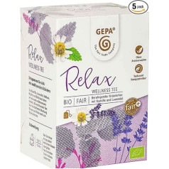 Gepa Organic Wellness tēja Relax, 5 x 30 g