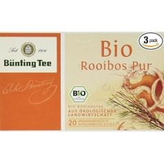 Bünting Tee Organic Rooibos 20 x 1,75 g maisiņi 3 x 35 g iepakojums