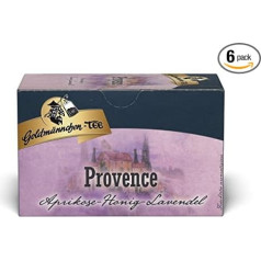 Goldmännchen Tee Mèditerranèe Provence 20 atsevišķi aizzīmogoti tējas maisiņi, 6 paciņas (6 x 50 g)