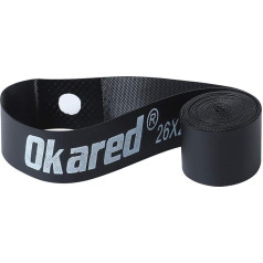Okared 2 x velosipēda loka lente (26 collas x 20 mm) (melna)