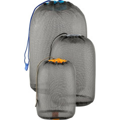 Sea to Summit Mesh Stuff Sack 3, 5, 8 L Grey - funkcionāls, izturīgs maisu komplekts, viens izmērs - krāsa Beluga