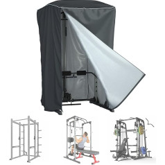 WJYZHM Power Cage Cover, Smith Machine Covers Square Rack Home Gym Accessories, četru atvēršanas rāvējslēdzēju ārā un iekštelpās universāls putekļu un ūdensizturīgs visu sezonu aizsargvāciņš (tikai vāks)