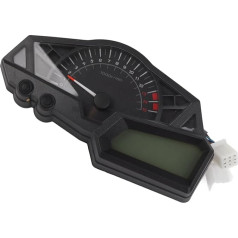 Aramox LCD motociklu odometra ātruma mērītājs degvielas mērītājs, LCD motociklu odometra ātruma mērītājs degvielas mērītājs 15000 apgr./min Piemērots 300