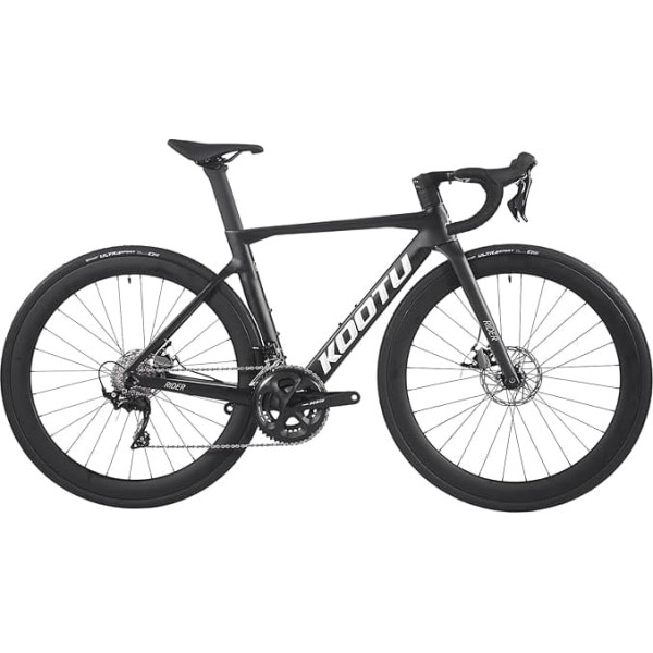 KOOTU Full Carbon Road Bike, T800 vieglais oglekļa šķiedras rāmja velosipēds ar 105 R7000 22 ātrumu grupas pārnesumu un stiepļu disku bremzēm pieaugušajiem