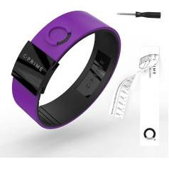 cPRIME Sports Balance Bracelet NEO Broadline Cold Size Silicone Energy Wristband Sports Wristband for Men Women Provides Endurance Strength for Sports (Purple/Black, 8.5