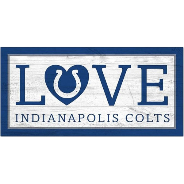 Fan Creations NFL Indianapolis Colts Unisex Indianapolis Colts Mīlestības zīme Team Colt, 6 x 12