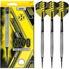 Harrows Soft Darts NX90 90% Volframa šautriņas ar mīkstajiem uzgaļiem Softdart Augstas kvalitātes volframa šautriņas ar kātiņiem un lidojumiem