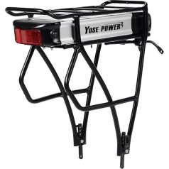 SHIMOST E-velosipēda akumulators 36 V litija jonu akumulatora pannier bagāžnieka akumulators ar lādētāju, piemērots 26 collu / 27,5 collu / 28 collu V-bremžu 250W-800W elektrovelosipēdam, Phylion/XH370-10J