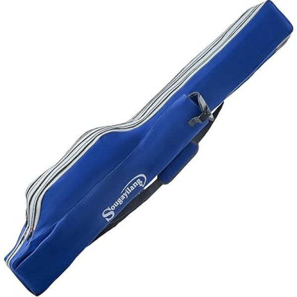 Sougayilang Makšķerēšanas makšķeres soma Portatīvā makšķerēšana Tackle Bag, 3-Layer Makšķerēšana Bag Āra Makšķerēšana Carrier Bag Spoles rīku pārnēsāšanas soma Makšķerēšana Rod Carry Bag 175 cm lielas ietilpības