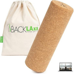 BACKLAxx® Fascia Roller komplekts izgatavots no korķa, korķa rullītis ideāli piemērots fascijām, mugurai un mugurkaulam, nesatur kaitīgas vielas un ir antibakteriāls, ieskaitot lietošanas video.