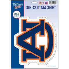 Wincraft NCAA Auburn University 36186010, izgriezts logotips, mazs, melns, magnēts