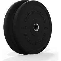 HOLD STRONG Fitness Bumper plāksnes no cieta gumijas granulāta komplektā - 50,4 mm - 2 x 5 kg, 2 x 10 kg, 2 x 15 kg, 2 x 20 kg - Ražots ES - Svaru plāksnes, svaru plāksnes