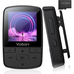 YOTON MP3 grotuvas, 32 GB muzikos grotuvas su sportine nugarėle, 